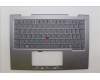 Lenovo 5M11P35075 C-Cover with keyboard, Czech Slovakian, Luna Grey, Fingerprint, WWAN, UK