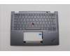 Lenovo 5M11P69077 C-Cover with keyboard, French, Grey, Backlight, WWAN, US