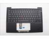 Lenovo 5M11Q54040 C-Cover with keyboard, Czech Slovakian, Black, Backlight, WWAN, UK