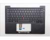 Lenovo 5M11Q54576 C-Cover with keyboard, German, Black, Backlight, UK