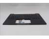 Lenovo 5M11Q54793 C-Cover with keyboard, Belgian, Black, Backlight, UK