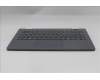 Lenovo 5M11Q55231 C-Cover with keyboard, German, Luna Grey, Non-Backlight, No World Face Camera, UK