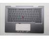 Lenovo 5M11R38920 C-Cover with keyboard, Belgian, Luna Grey, FingerPrint Reader, WLAN, UK