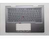 Lenovo 5M11R39504 C-Cover with keyboard, German, Luna Grey, FingerPrint Reader, WWAN, UK