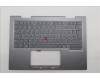 Lenovo 5M11R39525 C-Cover with keyboard, Norwegian, Luna Grey, FingerPrint Reader, WWAN, UK