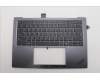 Lenovo 5M11R87927 C-Cover with keyboard, Arabic, Black/Grey, FingerPrint Reader, WLAN, US