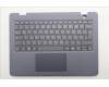Lenovo 5M11R91301 C-Cover with keyboard, German, Luna Grey, Backlight, No World Face Camera, UK
