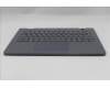 Lenovo 5M11R91387 C-Cover with keyboard, UK English, Luna Grey, Backlight, World Face Camera, UK