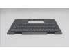 Lenovo 5M11R91413 C-Cover with keyboard, Czech Slovakian, Grey, Backlight, FingerPrint Reader, UK