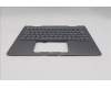 Lenovo 5M11R91449 C-Cover with keyboard, Nordic, Grey, Backlight, FingerPrint Reader, UK