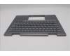 Lenovo 5M11R91487 C-Cover with keyboard, Czech Slovakian, Grey, Backlight, FingerPrint Reader, WWAN, UK