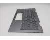 Lenovo 5M11R91501 C-Cover with keyboard, German, Grey, Backlight, FingerPrint Reader, WWAN, UK