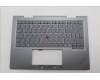 Lenovo 5M11R91502 C-Cover with keyboard, German, Grey, Backlight, FingerPrint Reader, WWAN, UK