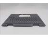 Lenovo 5M11R91510 C-Cover with keyboard, Icelandic, Grey, Backlight, FingerPrint Reader, WWAN, UK