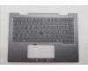 Lenovo 5M11R91511 C-Cover with keyboard, Italian, Grey, Backlight, FingerPrint Reader, WWAN, UK