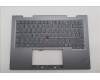 Lenovo 5M11R91535 C-Cover with keyboard, Switzerland, Grey, Backlight, FingerPrint Reader, WWAN, UK