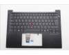 Lenovo 5M11S09774 C-Cover with keyboard, German, Black, Backlight, UK