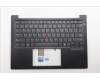 Lenovo 5M11S09960 C-Cover with keyboard, Arabic, Black, Backlight, US