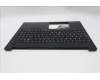 Lenovo 5M11S10170 C-Cover with keyboard, Danish, Black, Backlight, UK