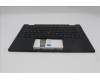 Lenovo 5M11S15909 C-Cover with keyboard, German, Black, Backlight, UK