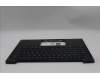 Lenovo 5M11S16205 C-Cover with keyboard, German, Black, Backlight, UK
