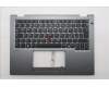 Lenovo 5M11S30286 C-Cover with keyboard, Italian, Luna Grey, Non-Backlight, No World Face Camera, Heat Staking, UK