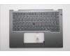Lenovo 5M11S30523 C-Cover with keyboard, Portuguese, Luna Grey, Backlight, World Face Camera, Heat Staking, UK