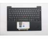 Lenovo 5M11S33801 C-Cover with keyboard, US English Euro, Black, Backlight, US