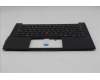 Lenovo 5M11S53755 C-Cover with keyboard, Danish, Black, Backlight, UK