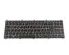 6-79-W25AEU0K-180-W original Clevo keyboard CH (swiss) black/grey