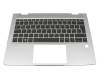 6037B0152904 original HP keyboard incl. topcase DE (german) black/silver with backlight