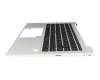 6037B0161904 original IEC keyboard incl. topcase DE (german) black/silver with backlight and mouse-stick