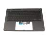 6037B0236213 original IEC keyboard incl. topcase DE (german) black/black with backlight