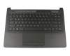 6051B1244001 original HP keyboard incl. topcase DE (german) black/black