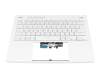 6053B2014201 original Asus keyboard incl. topcase DE (german) white/white with backlight ONE ZONE RGB