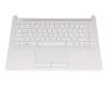 6070B1306602 original HP keyboard incl. topcase DE (german) white/white