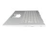 6B.A4VN2.014 original Acer keyboard incl. topcase DE (german) silver/silver with backlight