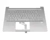 6B.HSEN2.046 original Acer keyboard incl. topcase DE (german) silver/silver with backlight