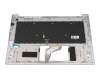 6B.HSEN2.046 original Acer keyboard incl. topcase DE (german) silver/silver with backlight