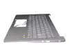 6B.HSEN2.046 original Acer keyboard incl. topcase DE (german) silver/silver with backlight