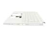 6BC5SN7011 original Acer keyboard incl. topcase DE (german) white/white with backlight (without pen compartment)