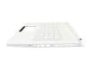 6BC61N1009 original Acer keyboard incl. topcase DE (german) white/white with backlight