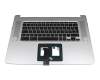 6BGPTN70040 original Acer keyboard incl. topcase DE (german) black/silver with backlight