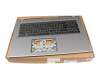 6BKHLN8023 original Acer keyboard incl. topcase DE (german) black/grey with backlight