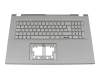 6BKJLN7011 original Acer keyboard incl. topcase DE (german) grey/grey with backlight
