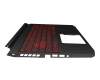 6BQ7KN2046 original Acer keyboard incl. topcase DE (german) black/red/black with backlight (GeForce 1650)