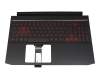 6BQ7KN2046 original Acer keyboard incl. topcase DE (german) black/red/black with backlight (Geforce1650)