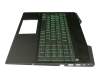 71NG9132111 original HP keyboard incl. topcase DE (german) black/green/black with backlight