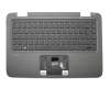 760888-041 original HP keyboard incl. topcase DE (german) black/black