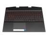7H2010 original HP keyboard incl. topcase DE (german) black/black with backlight
